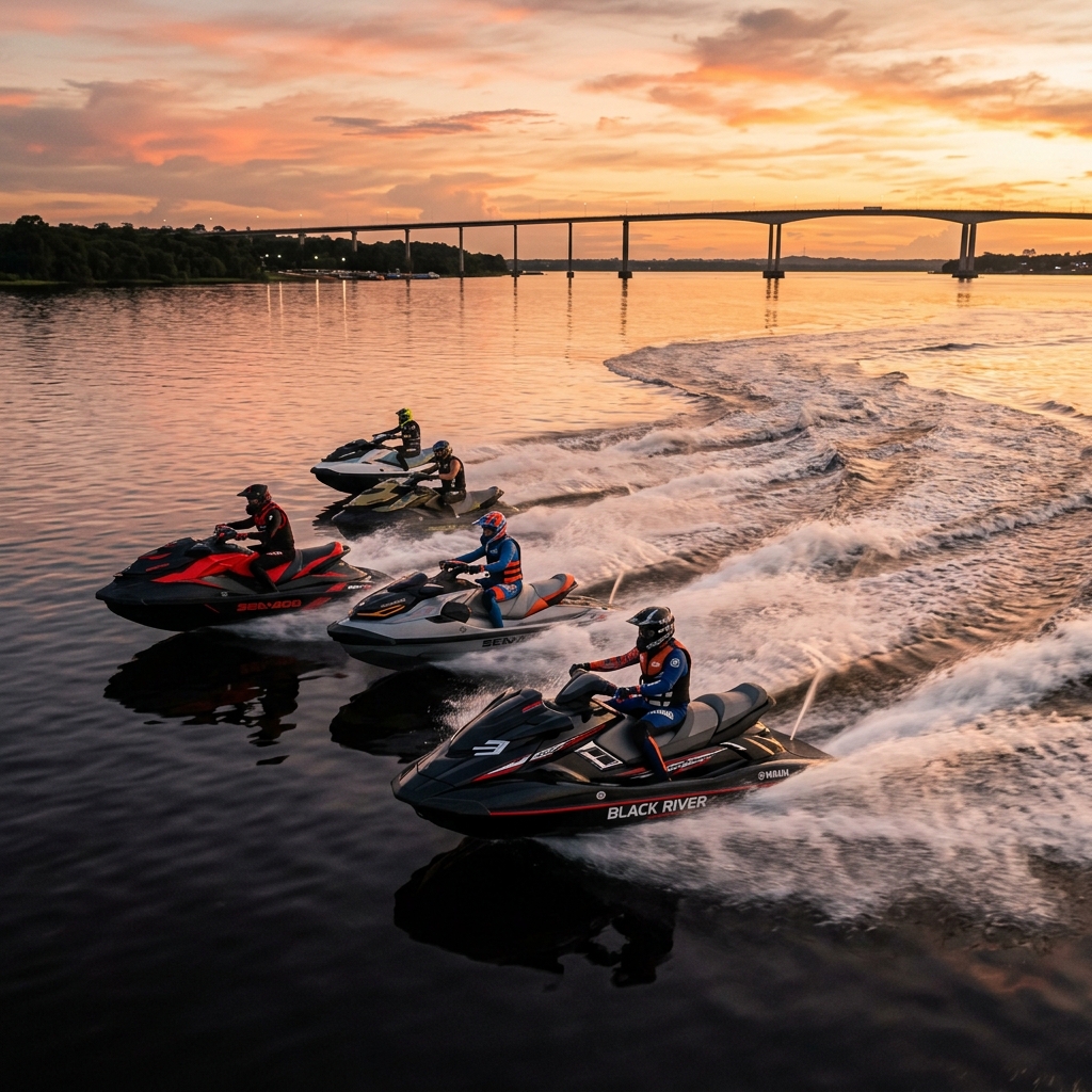 Trilha de Jet Ski no Rio Negro Amazon Marine
